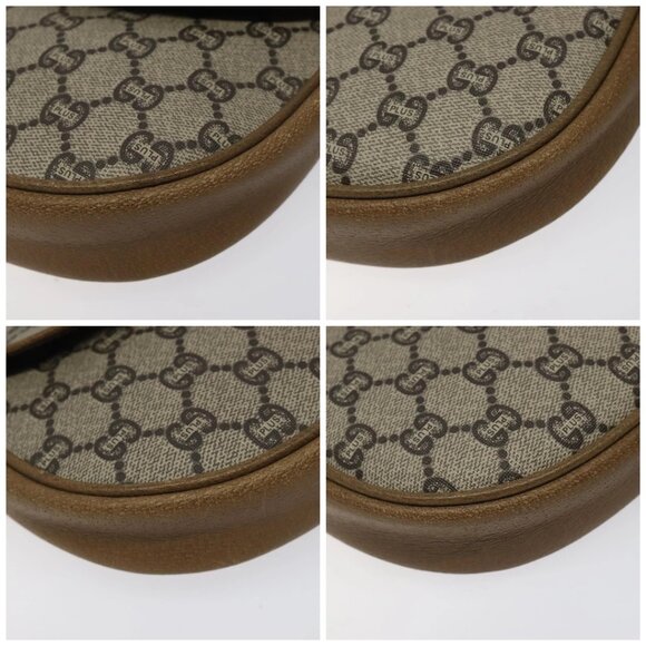 GUCCI GG Plus Supreme Shoulder Bag PVC Leather Beige Gold Auth th5906 - Picture 15 of 15